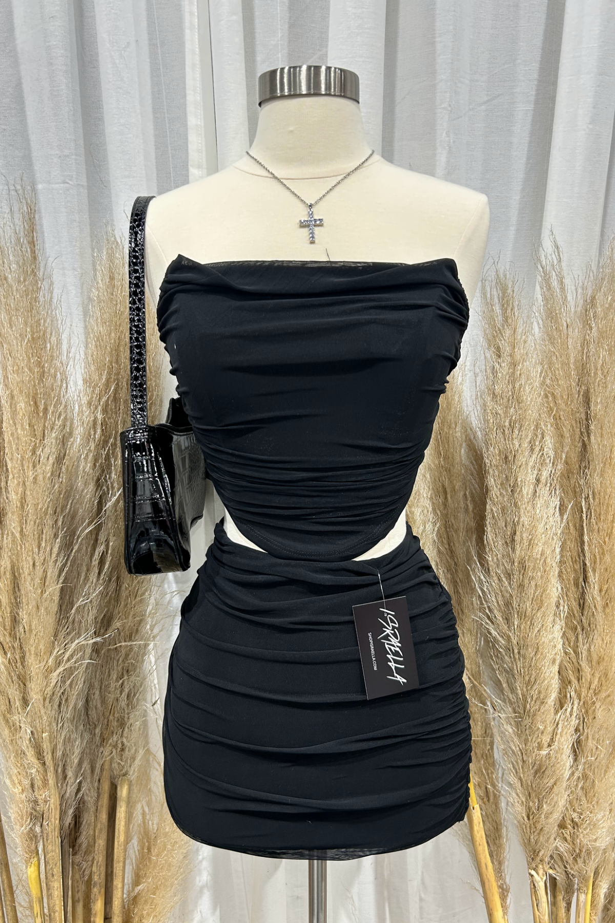 Heavenly Mesh Skirt Set (Black)