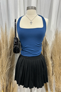 Elora Pleated Tennis Skirt (Black)