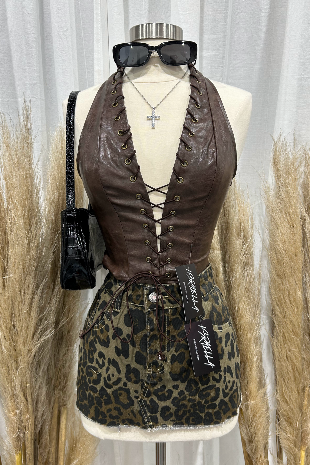 Marvin Mini Skirt (Leopard Multi)