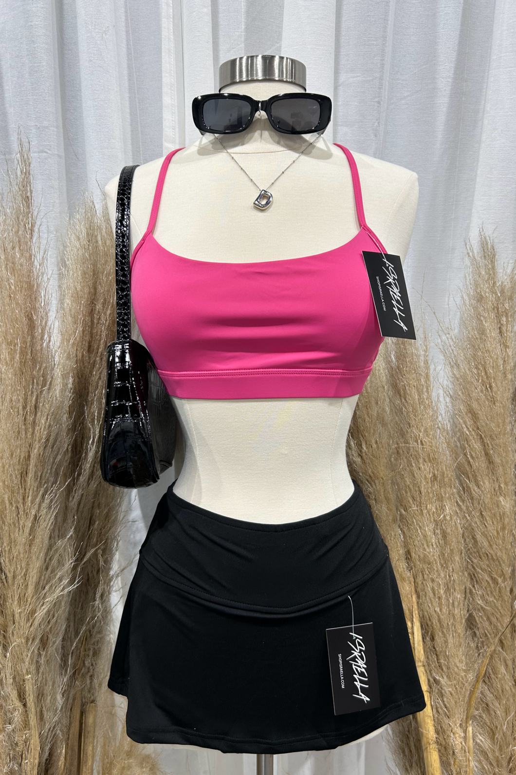 Nina Sports Bra (Fuchsia Pink)