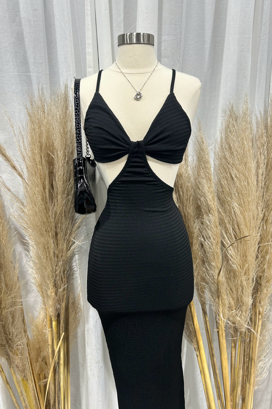 Kellen Cutout Maxi Dress (Black)