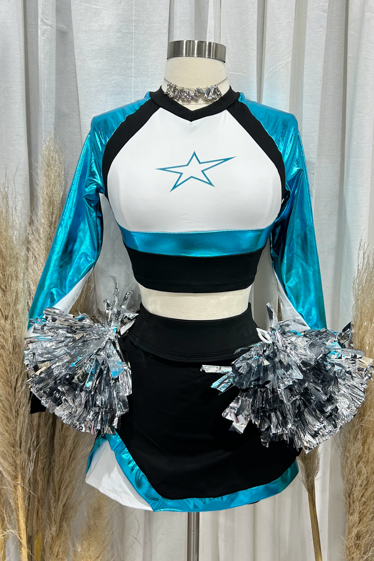 Euphoria Cheerleader Costume (Black Multi)