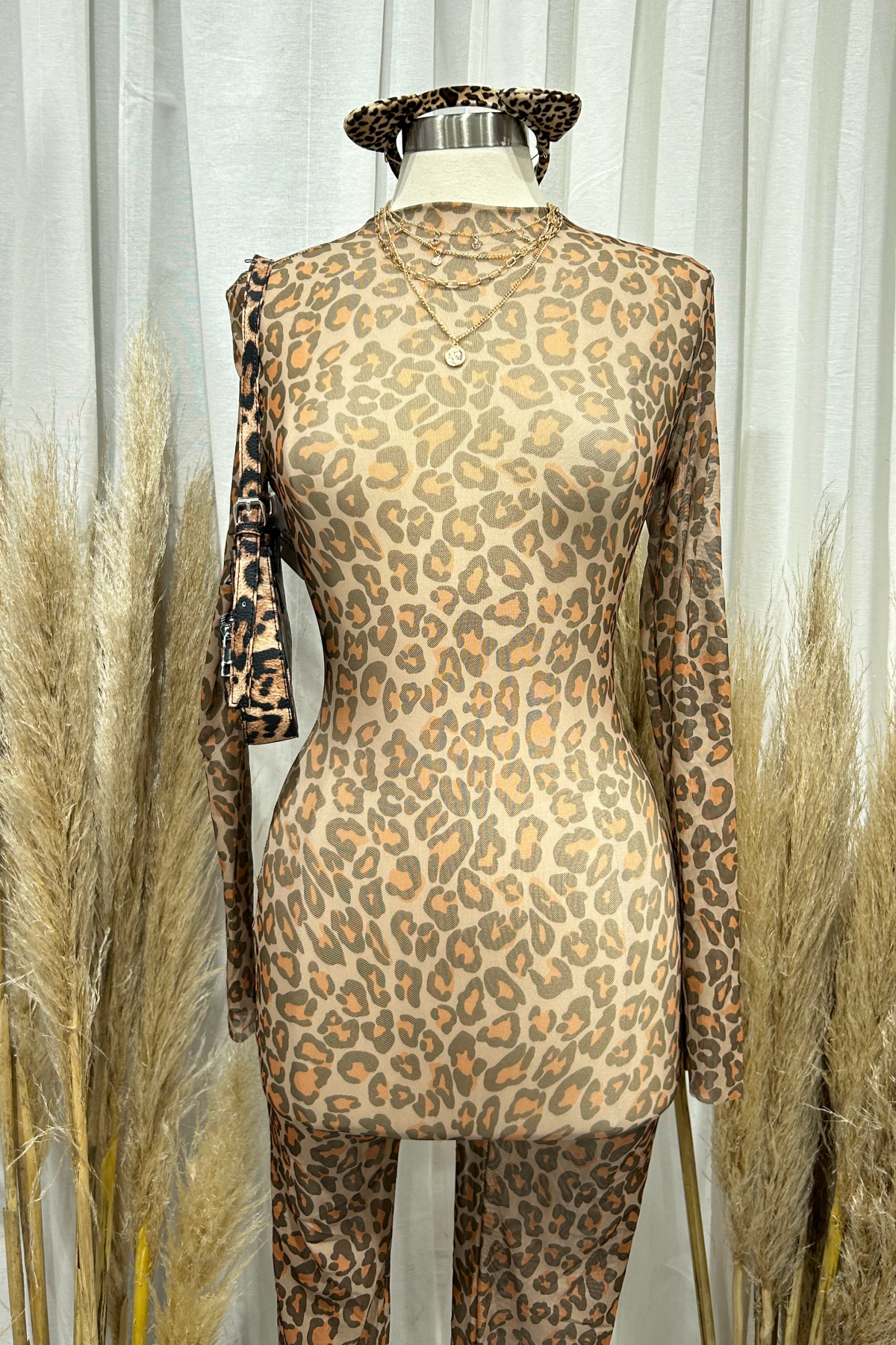 Leopard Jumpsuit Costume (Brown Multi)