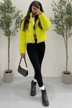 Load image into Gallery viewer, Penelope Puffer Jacket (Lime Yellow)