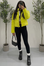 Load image into Gallery viewer, Penelope Puffer Jacket (Lime Yellow)