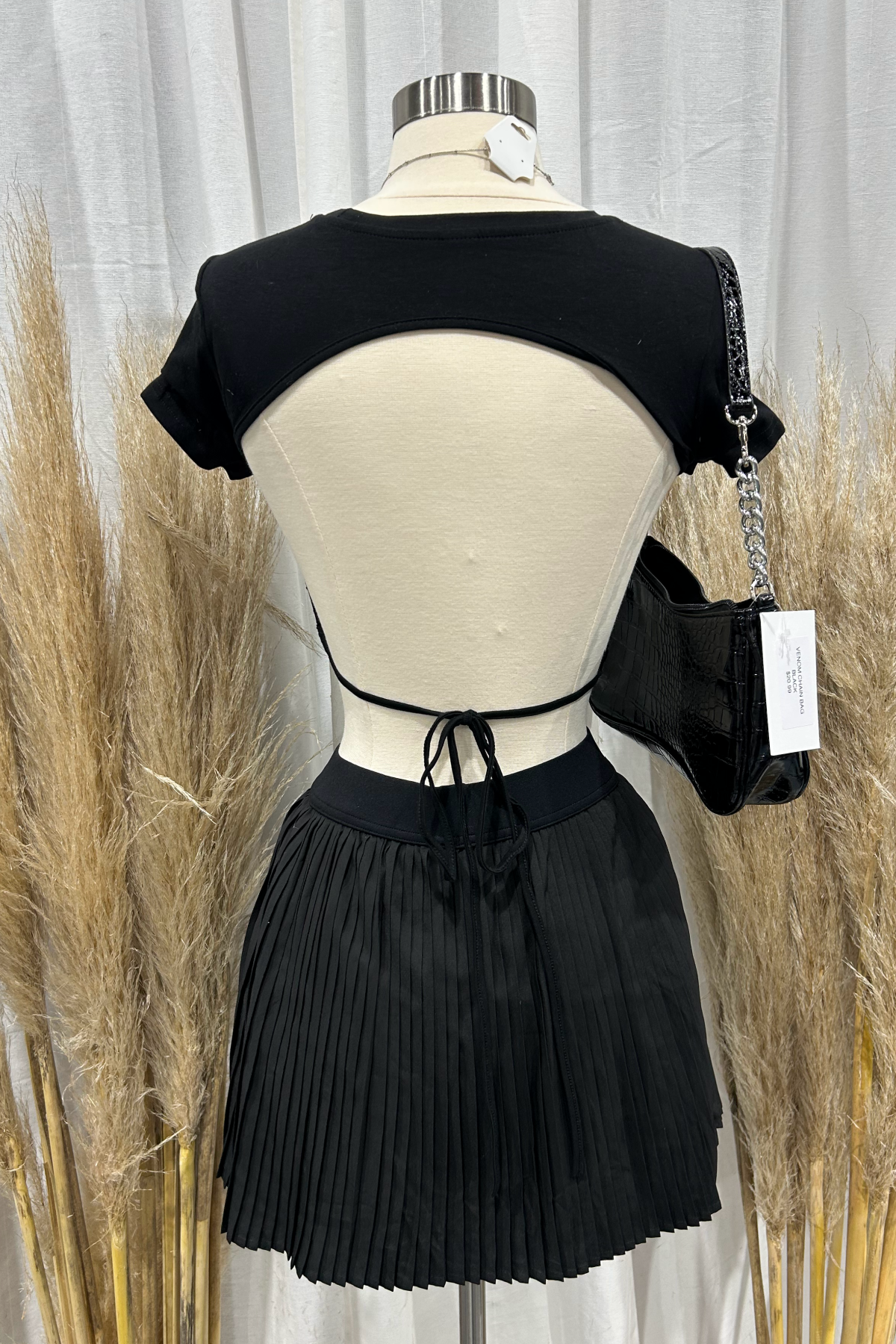 Aden Open Back Top (Black)