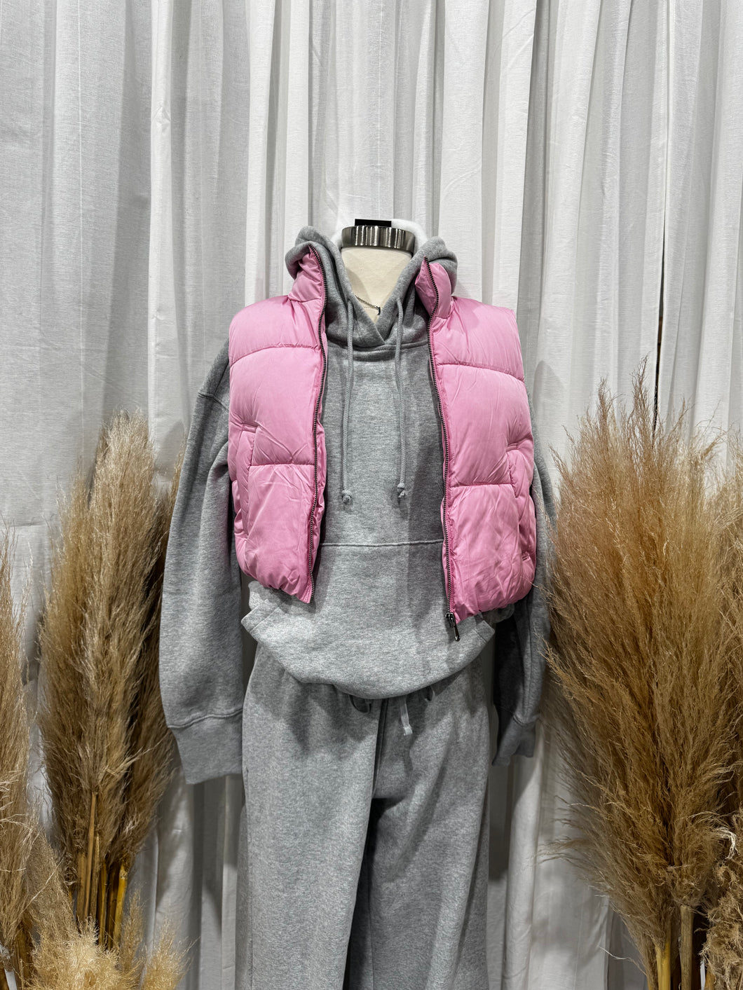 Rivas Puffer Vest (Rose Pink)