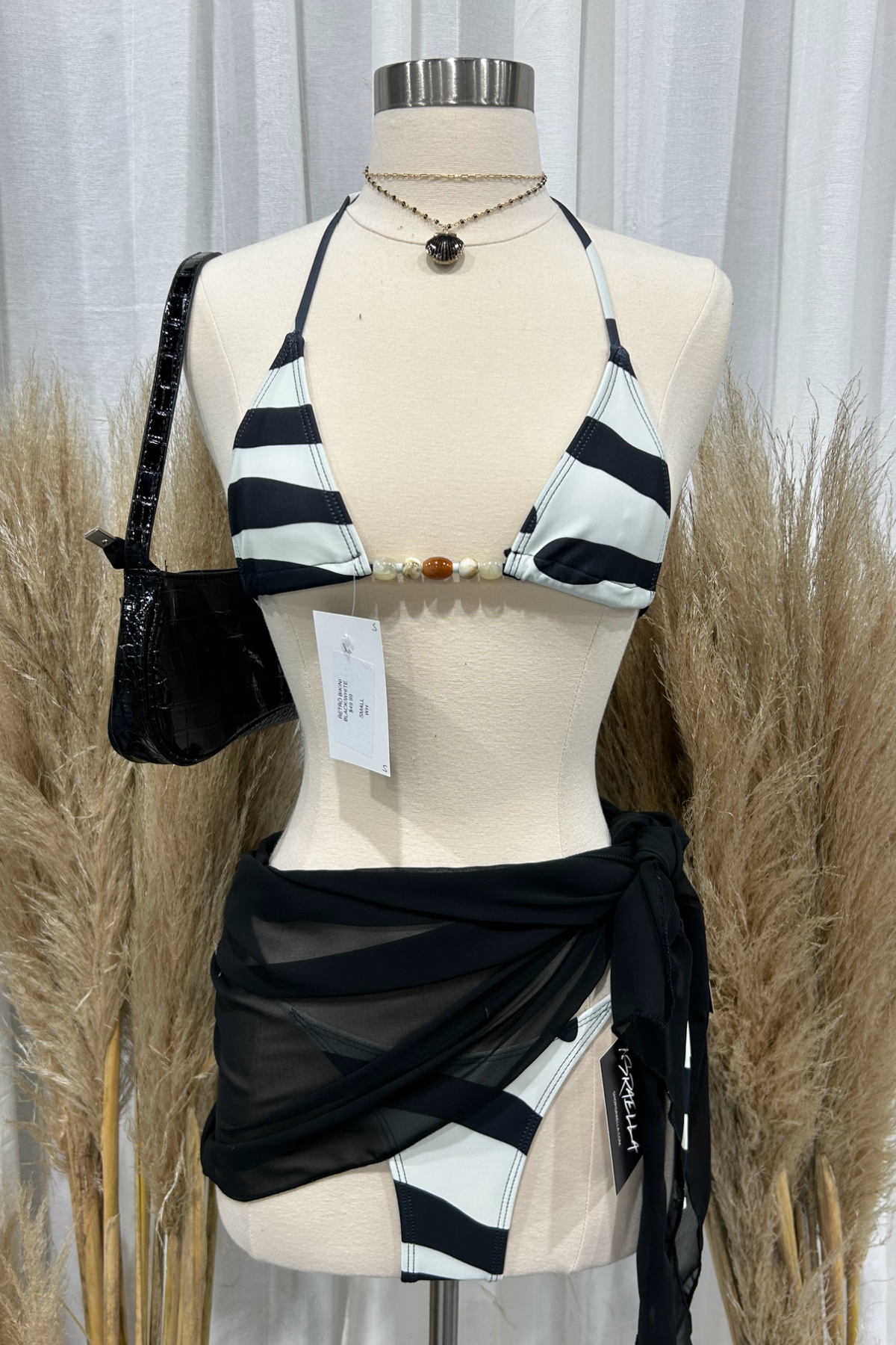 Retro Bikini (Black/White)