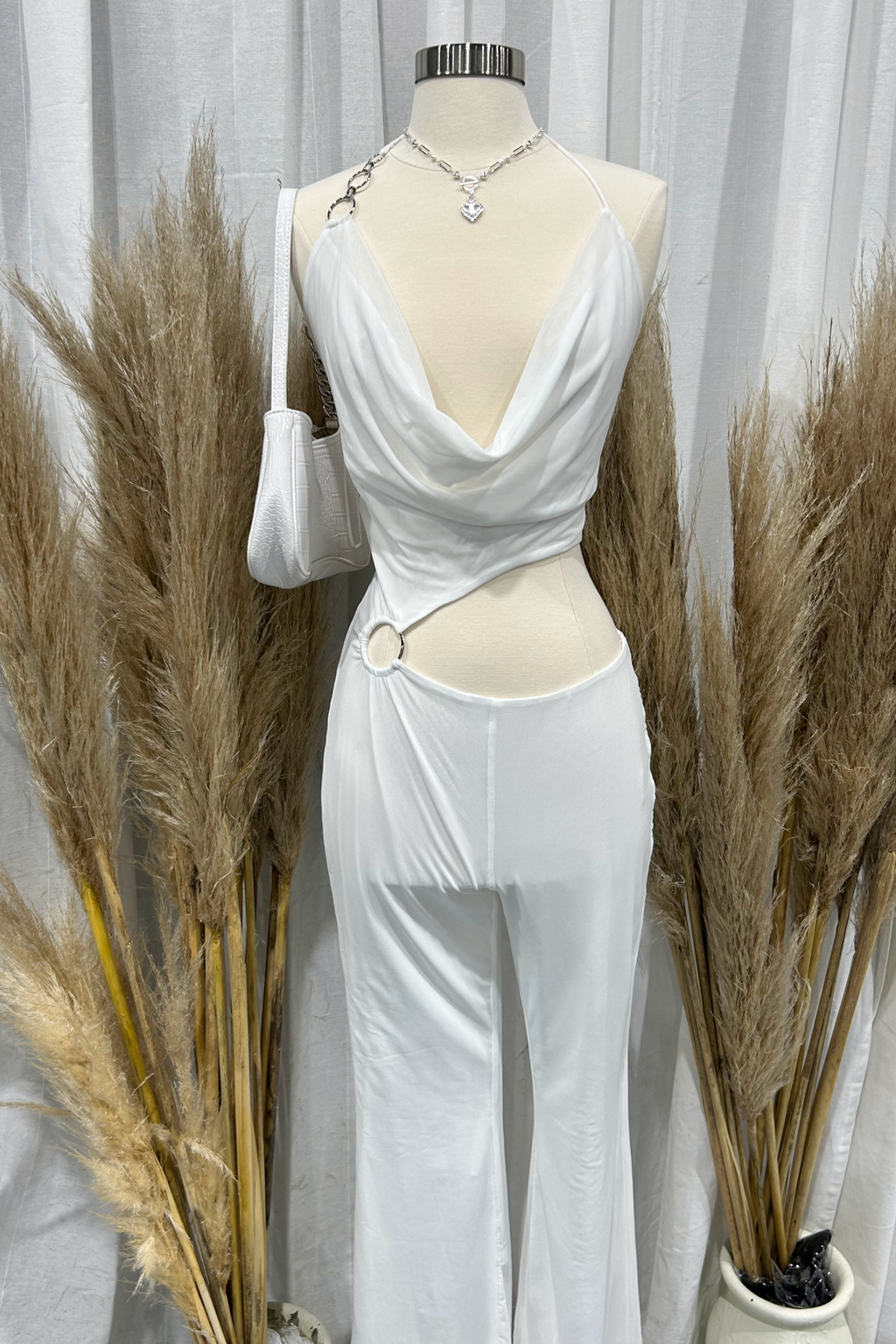 Euphoria Mesh Jumpsuit (White)