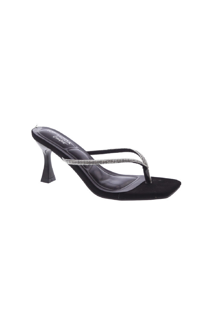 Rossie Rhinestone Heels (Black)