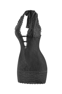 Esther Lace Mini Dress (Black)