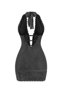 Esther Lace Mini Dress (Black)