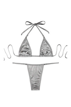 Load image into Gallery viewer, Steele Metallic Bikini (Silver)