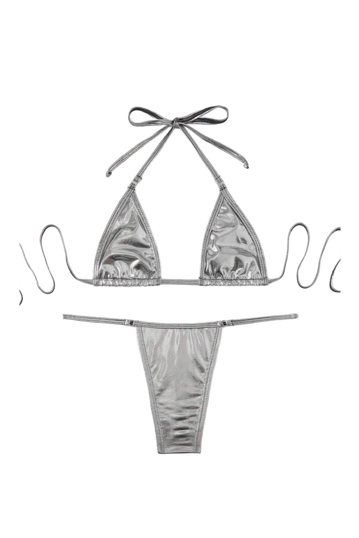 Steele Metallic Bikini (Silver)