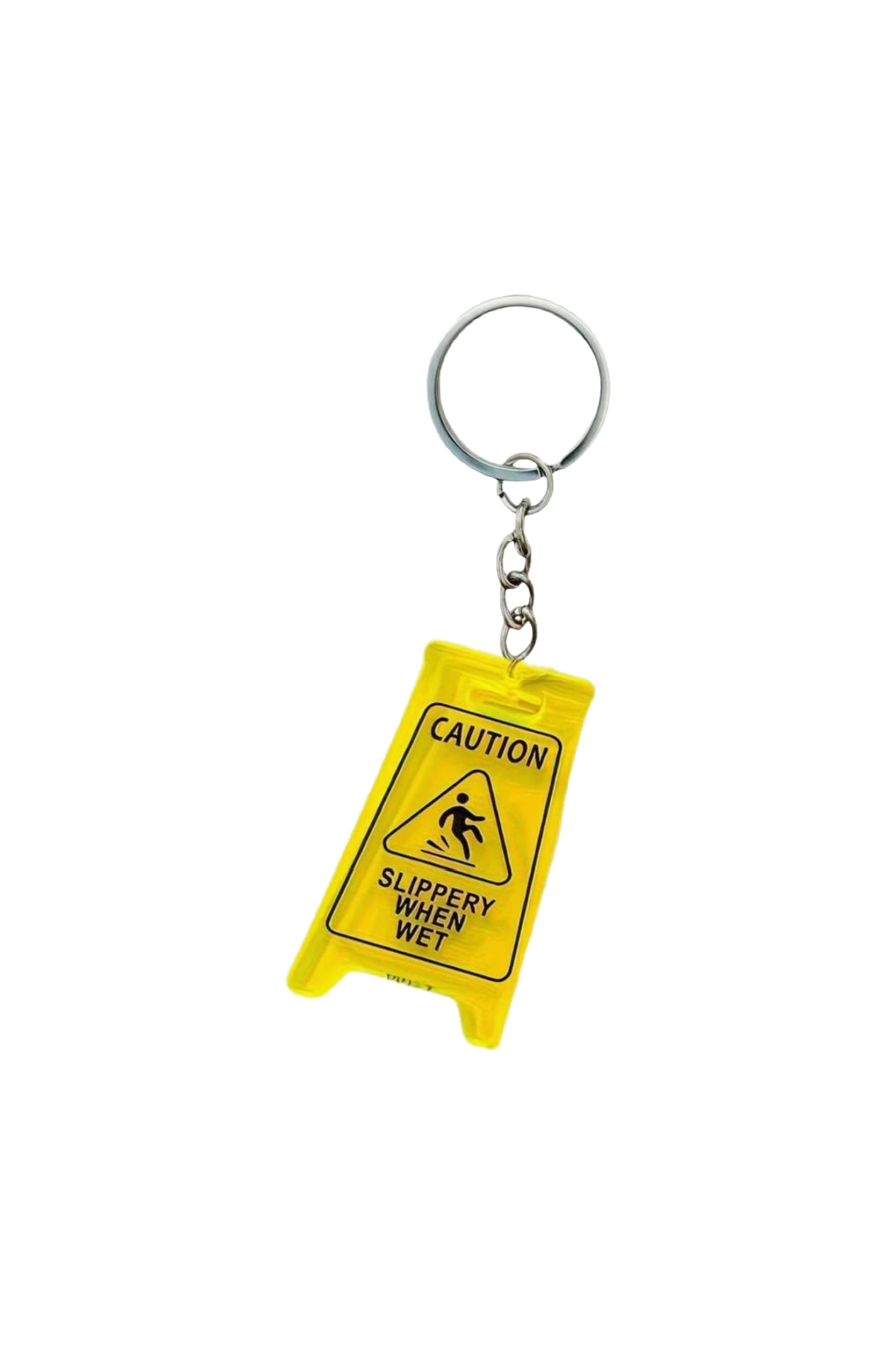 Slippery When Wet  Keychain (Yellow)