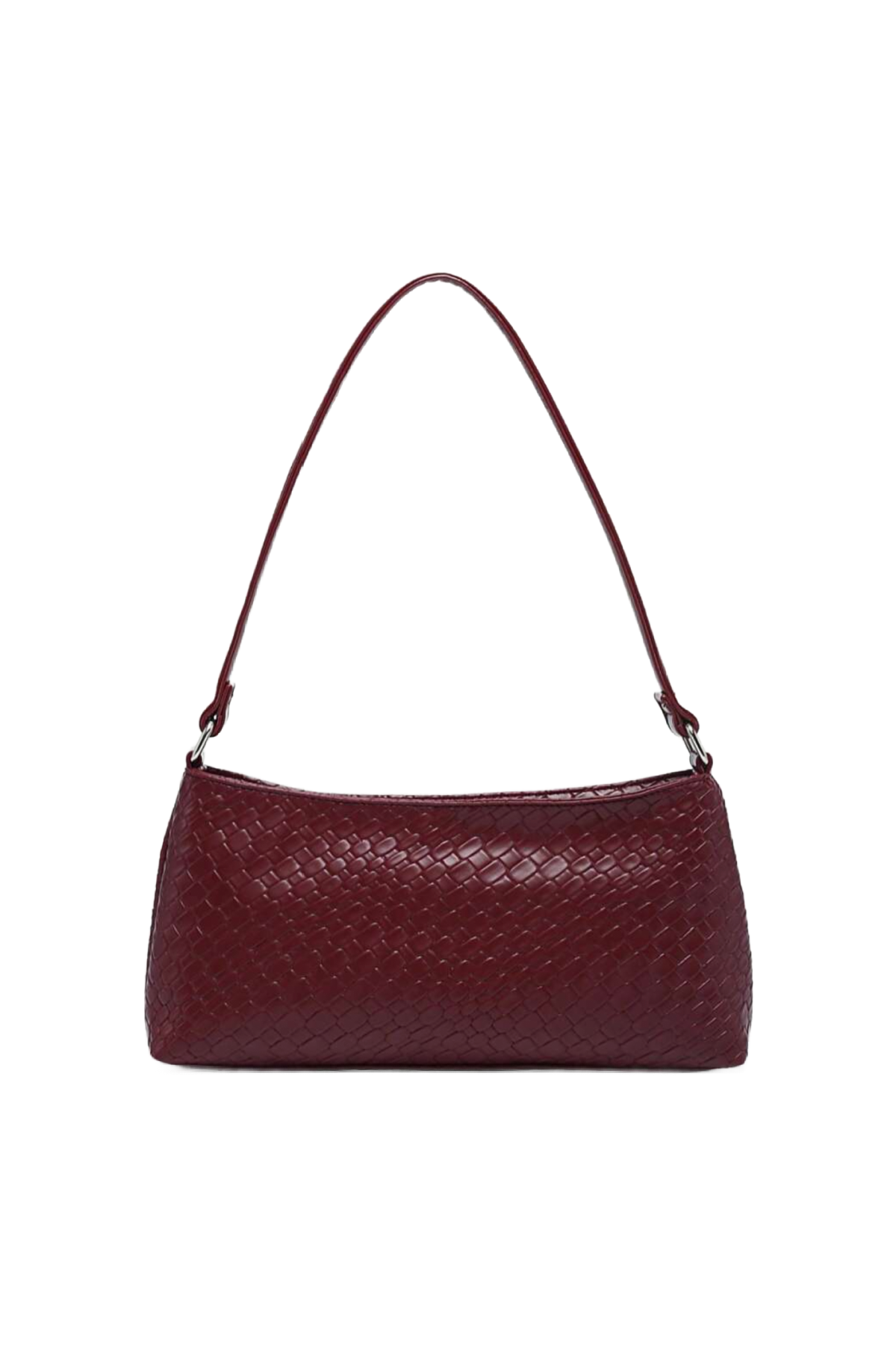 Vint Woven Shoulder Bag (Burgundy)