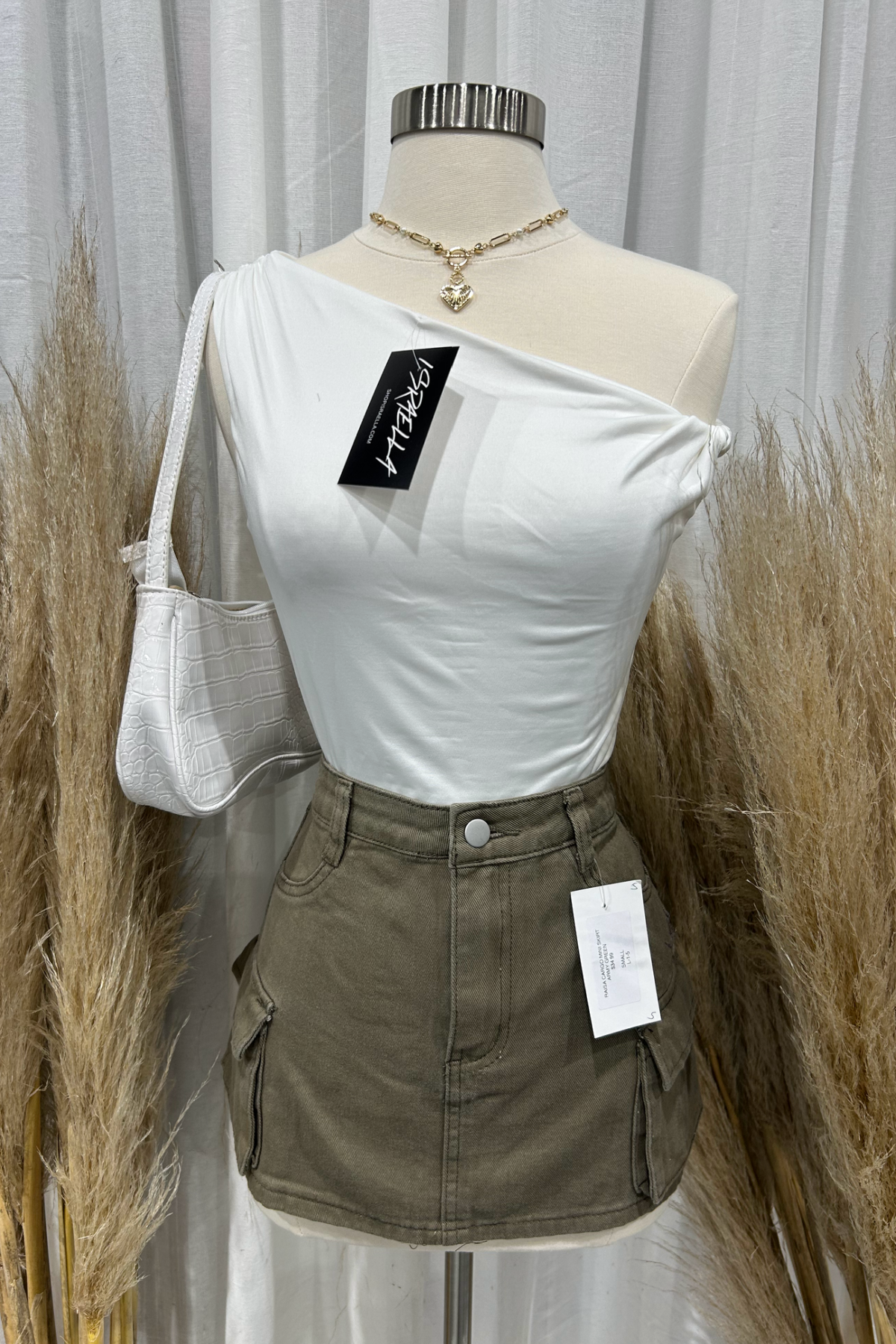 Ky One Shoulder Top (White)