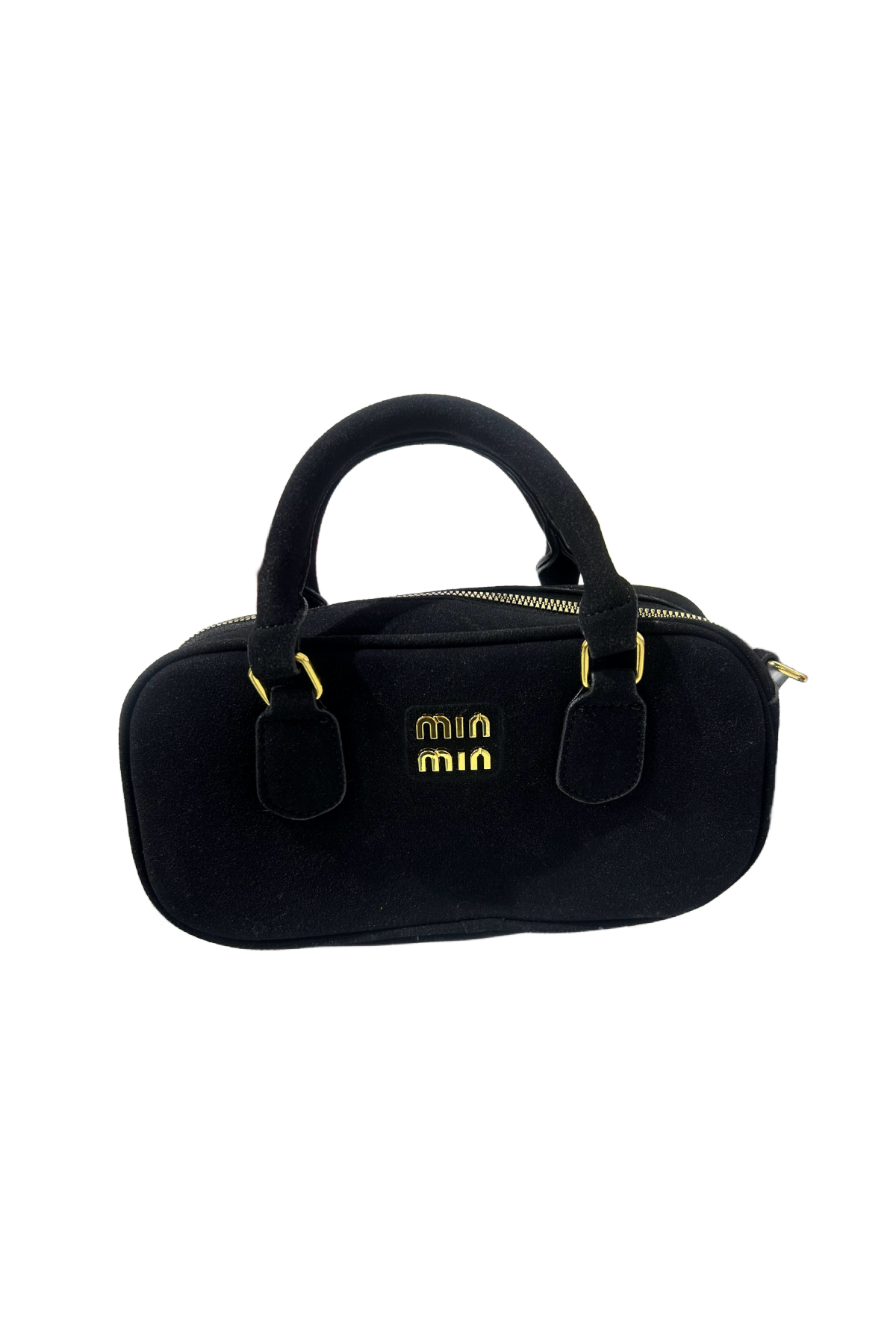 Min Min Suede Hand Bag (Black)