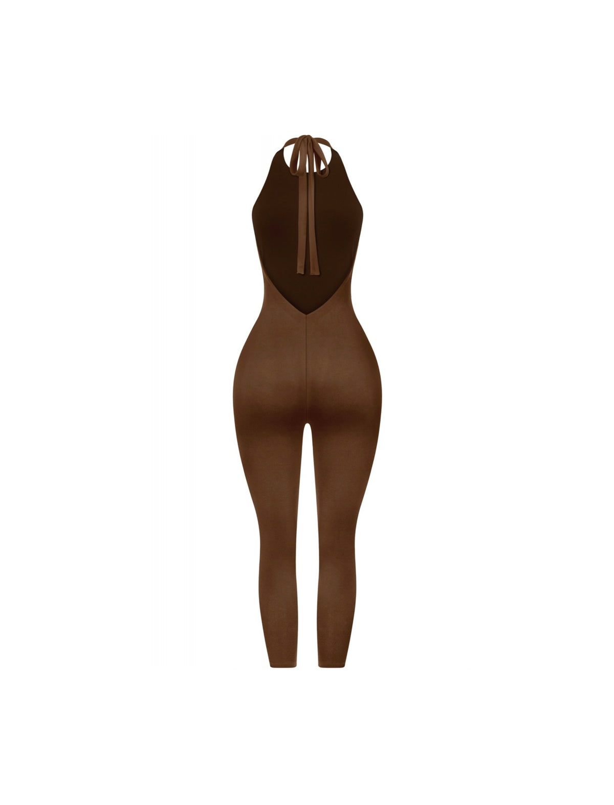 Yasmin Halter Jumpsuit (Brown)