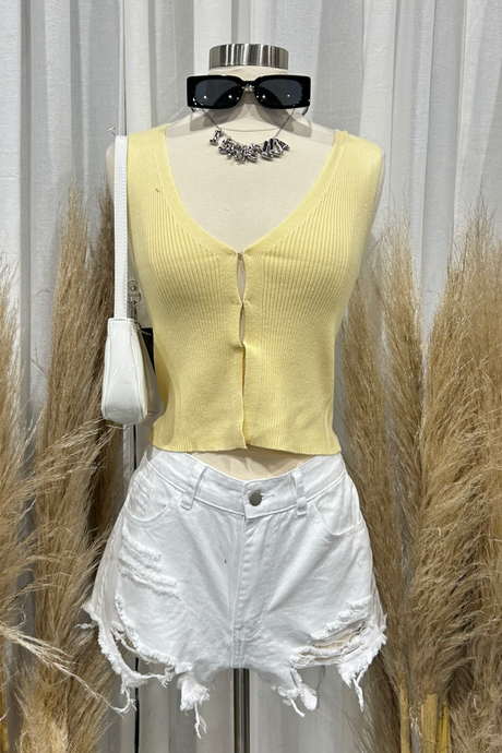 Rick Denim Shorts (White)
