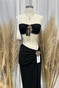 Emerly Maxi Skirt Set (Black)