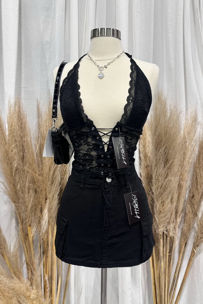 Katherine Halter Top (Black)
