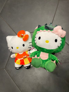 Hello Kitty Dinosaur Plush (Green/White)