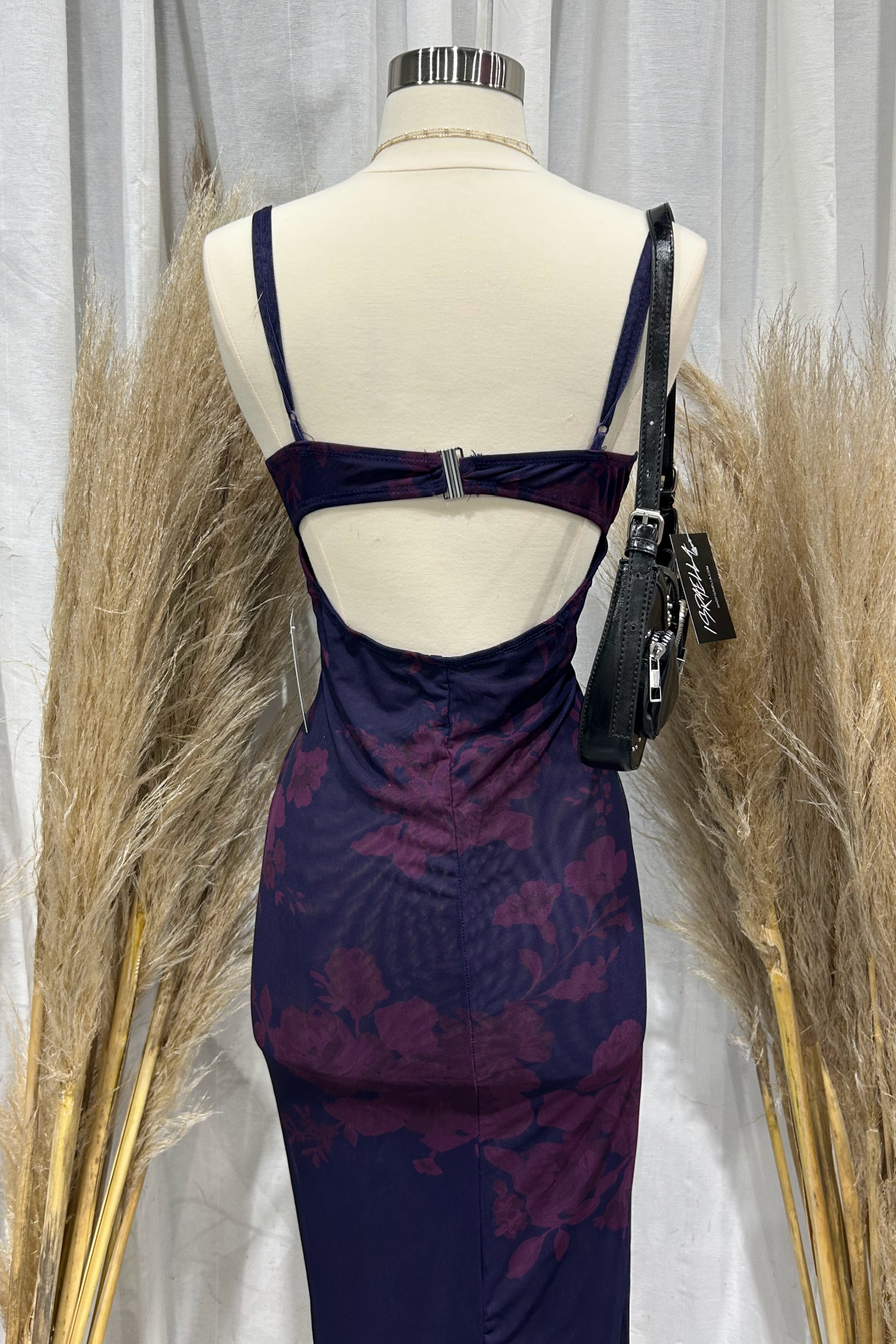 Vero Maxi Floral Dress (Purple)