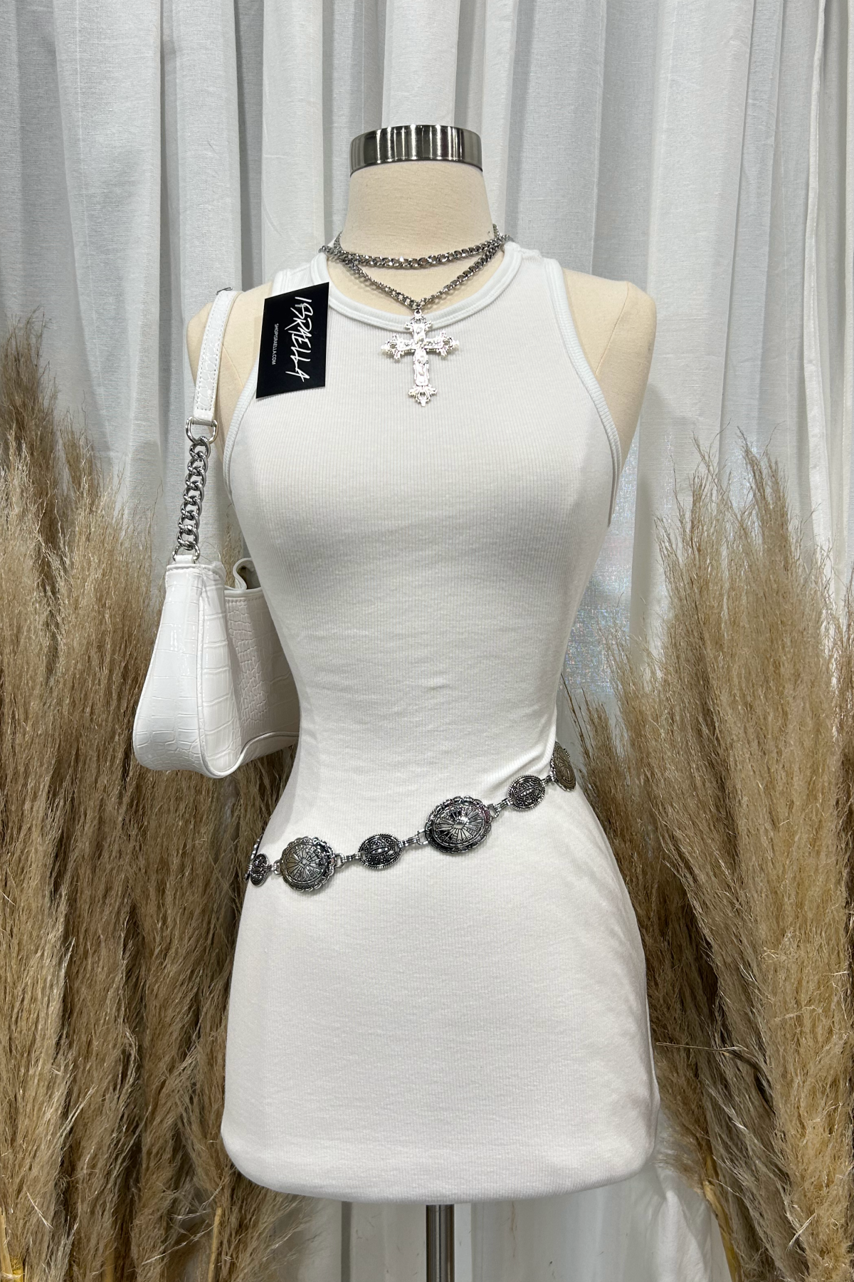 Ara Tank Mini Dress (White)