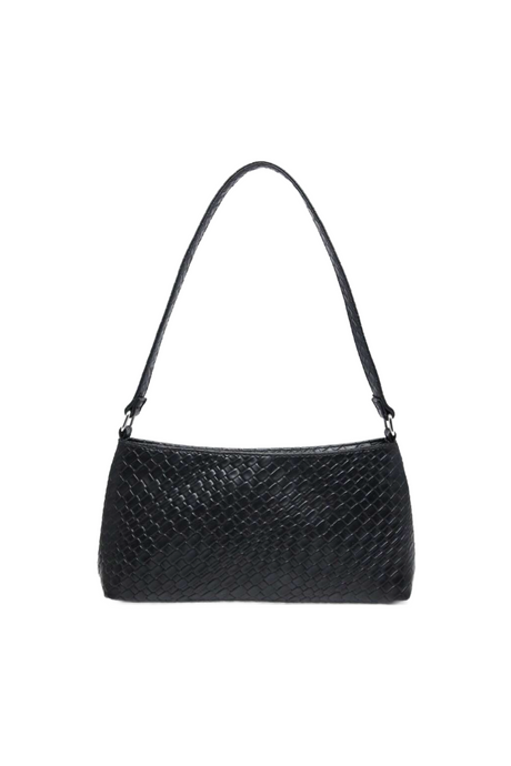 Naya Woven Shoulder Bag (Black)