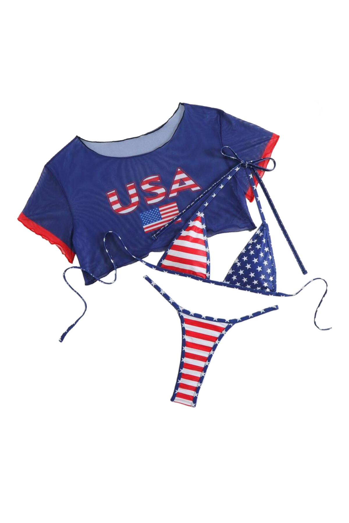 USA Bikini Set (Blue Multi)
