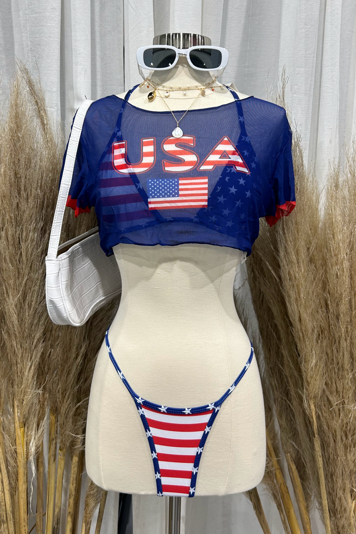 USA Bikini Set (Blue Multi)