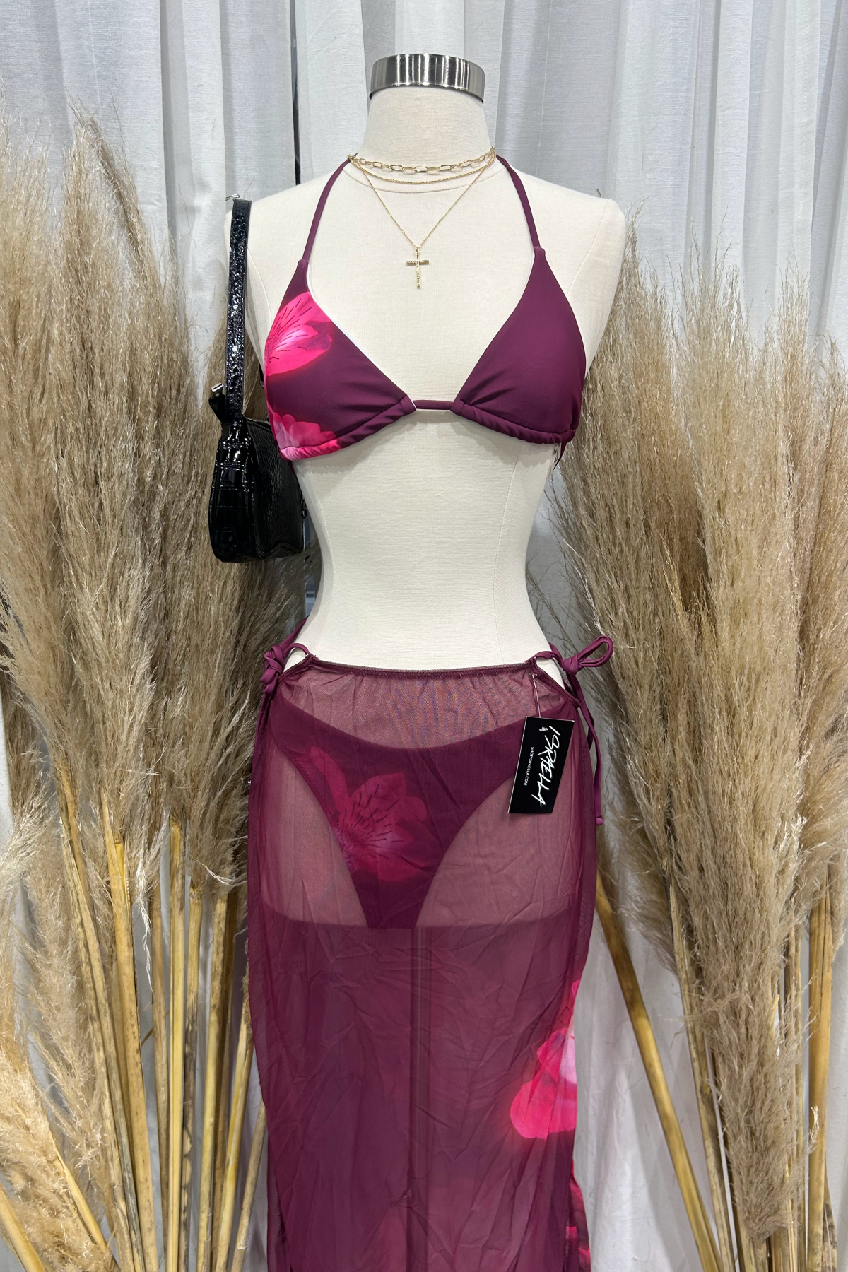 Tahiti Bikini Skirt Set (Purple)
