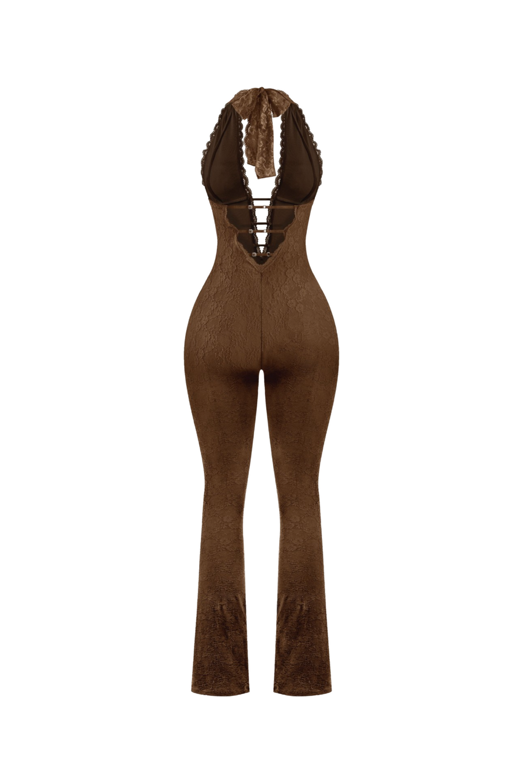Novalee Halter Jumpsuit (Brown)