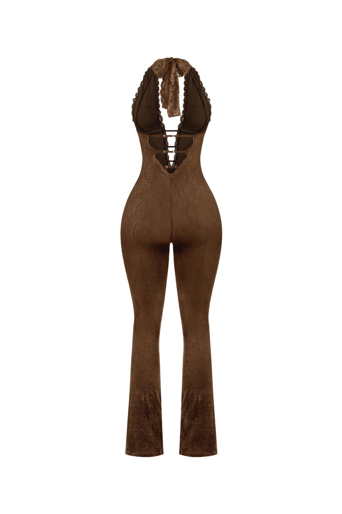 Novalee Halter Jumpsuit (Brown)