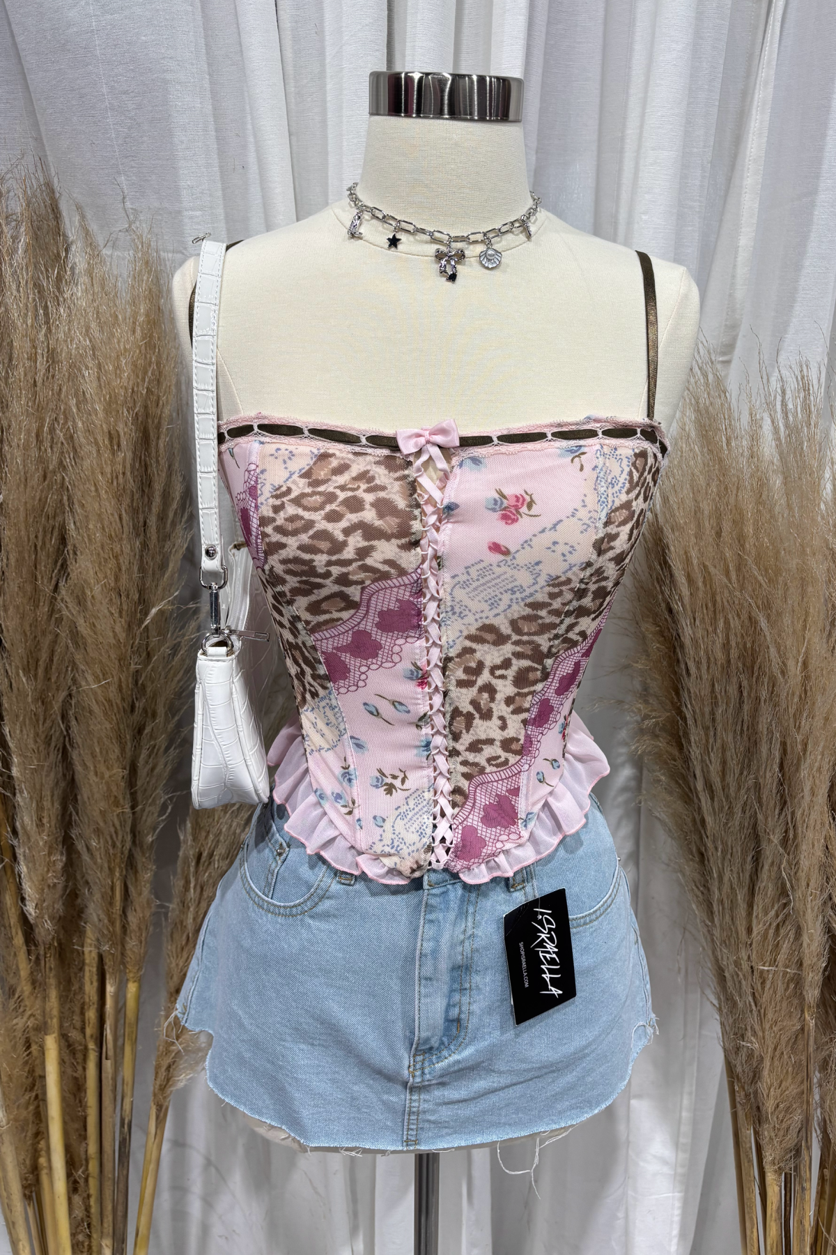 Esme Corset Top (Pink Multi)