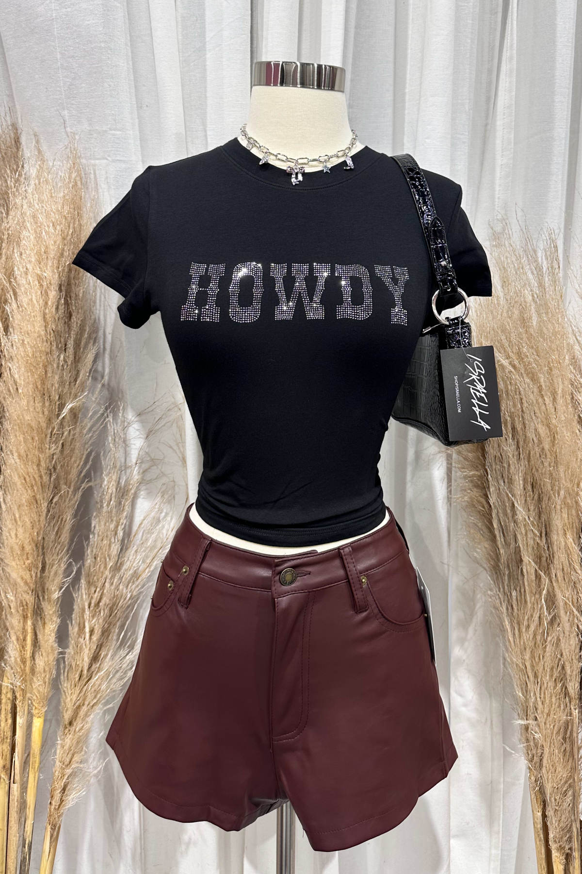 Howdy Sparkle Baby Tee (Black)