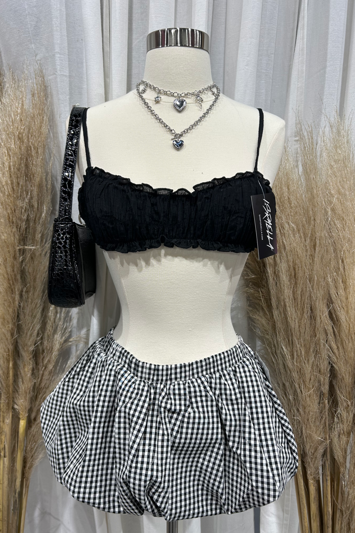 Maydee Bubble Skirt (Black/White)