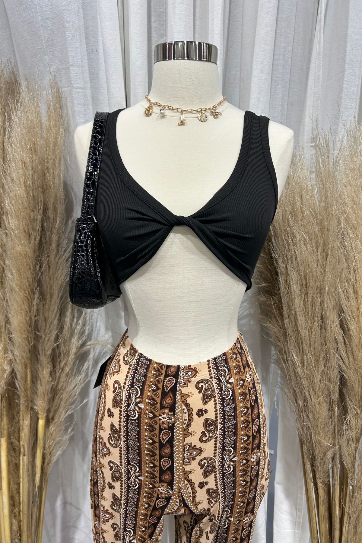 Azari Flare Pants (Brown Multi)