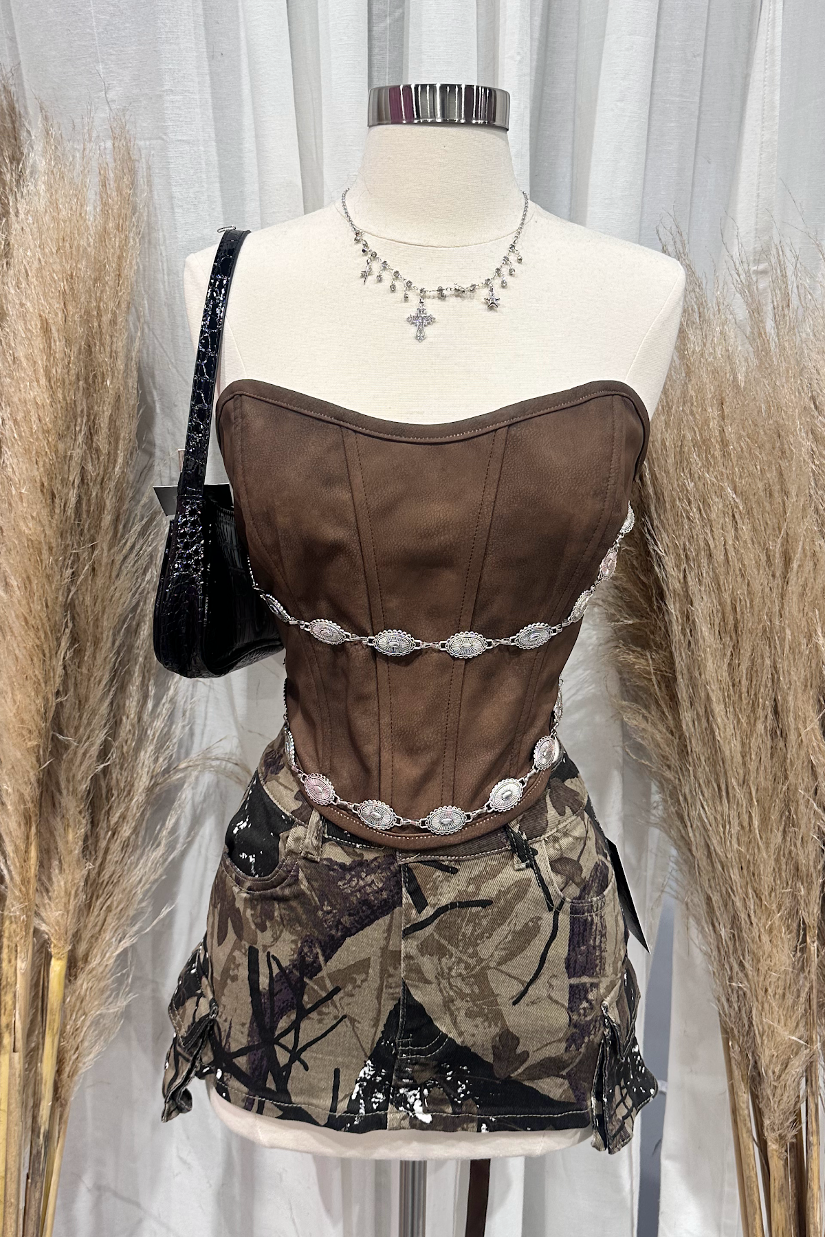 Odalis Corset Top (Brown)