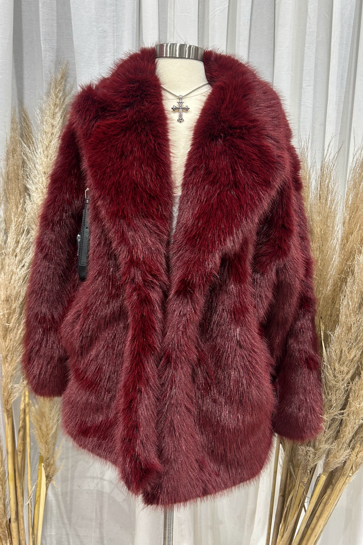 Larissa Fur Jacket (Red)