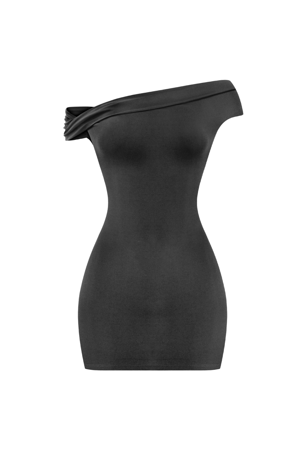 Margo Off Shoulder Mini Dress (Black)