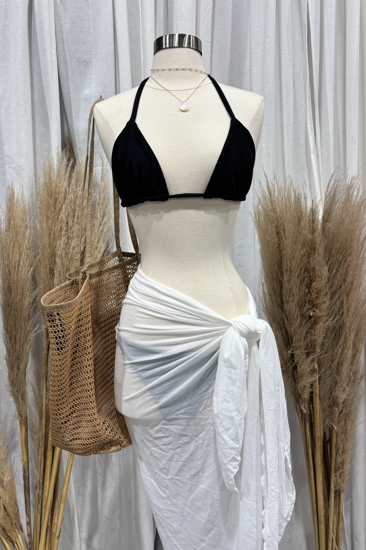 Vallarta Cover Up Maxi Skirt (White)