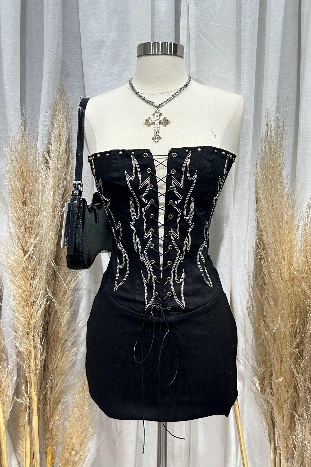 Broncette Mini Tube Dress (Black)