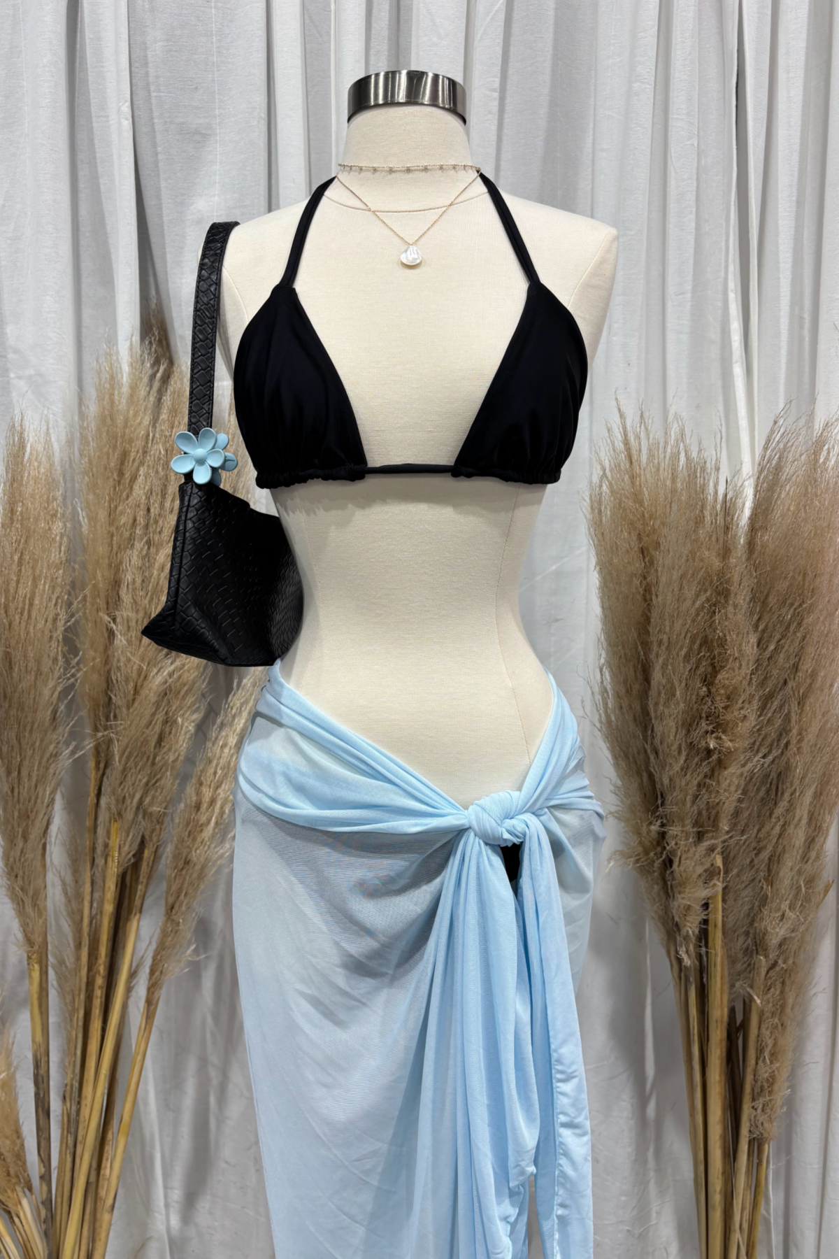 Vallarta Cover Up Maxi Skirt (Blue)
