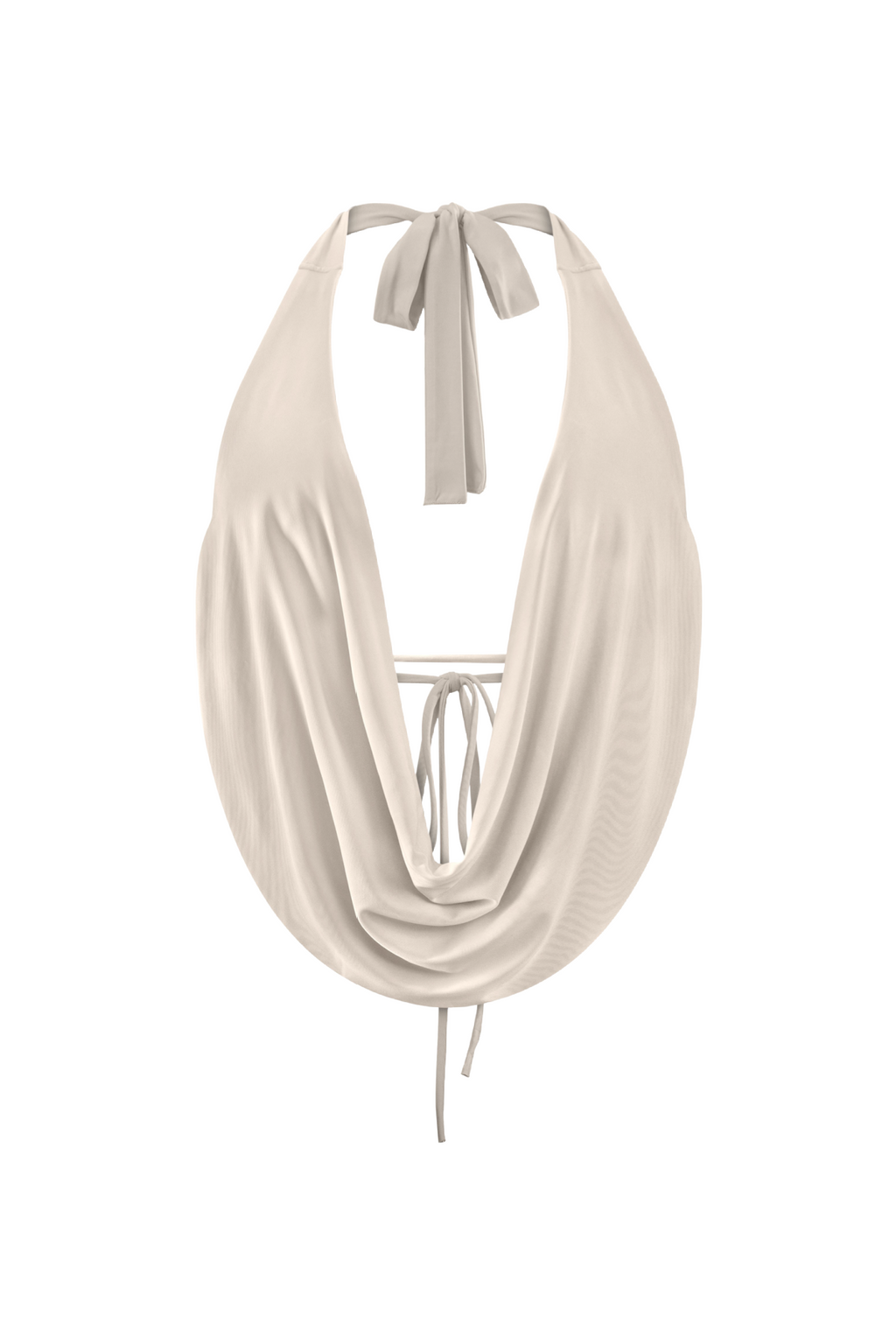 Angelica Halter Top (Ivory White)