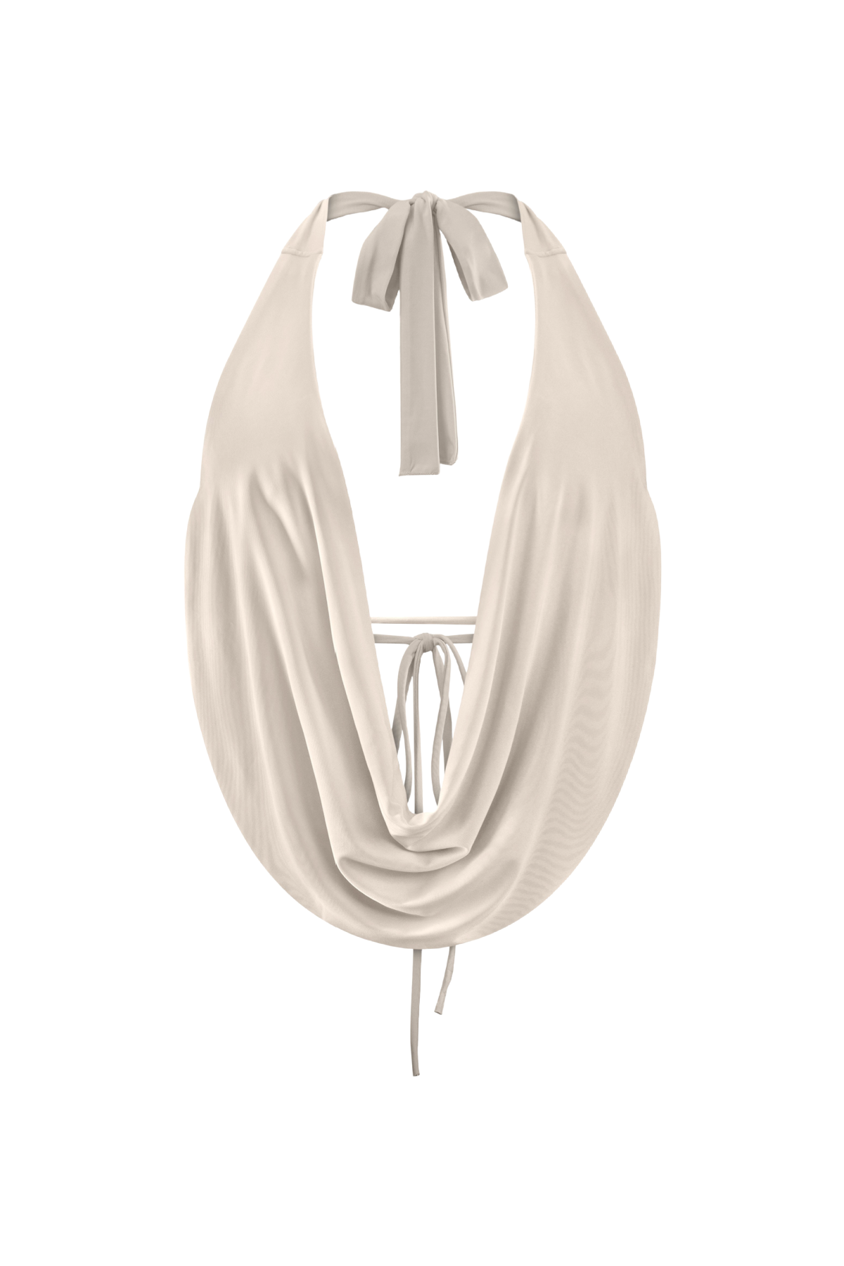 Angelica Halter Top (Ivory White)