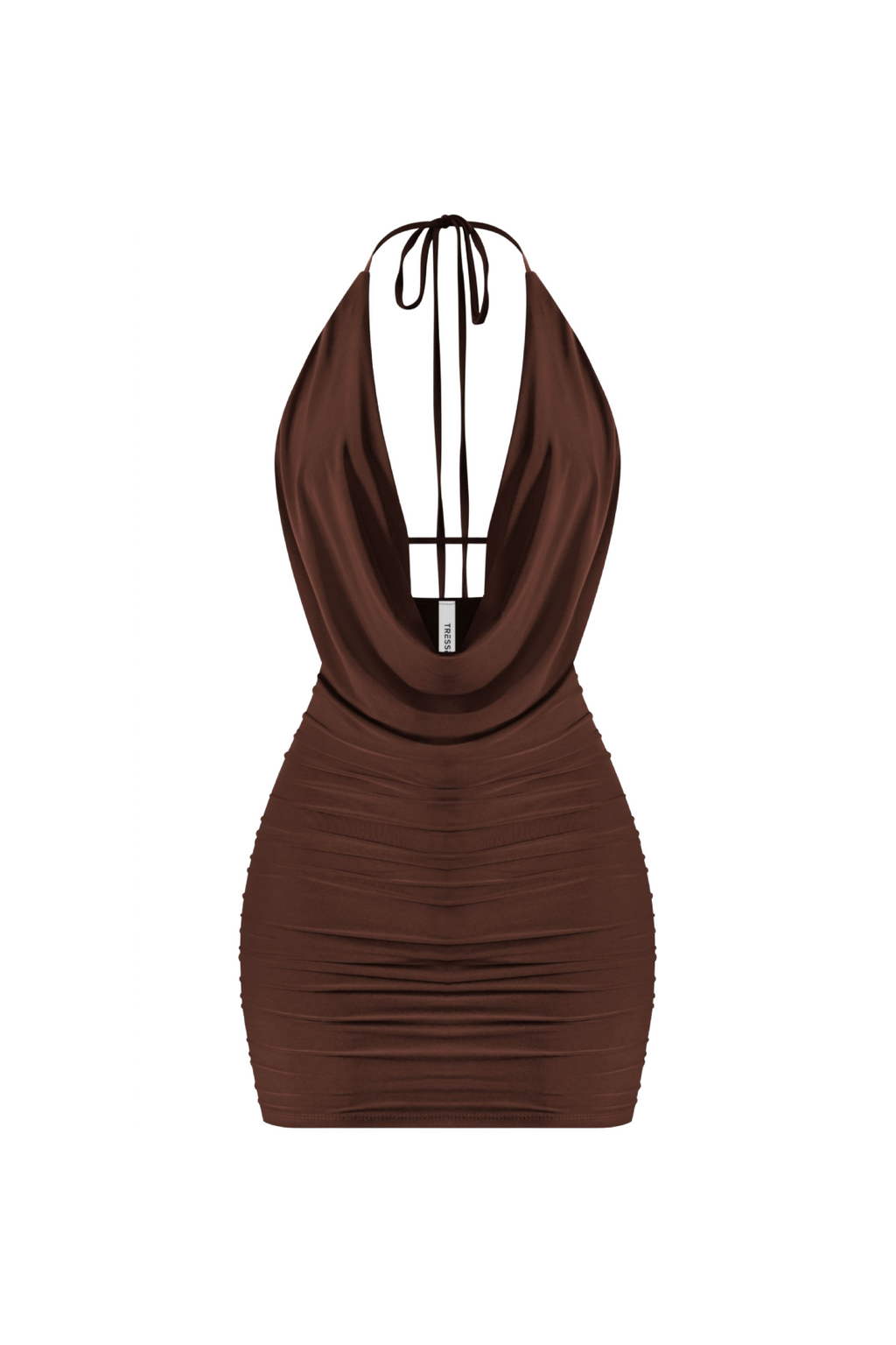 Vanessa Halter Mini Dress (Brown)