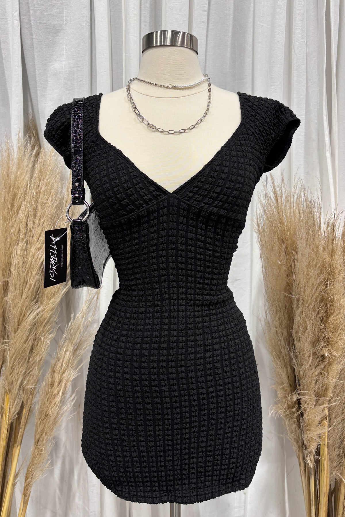 Rinda Mini Dress (Black)