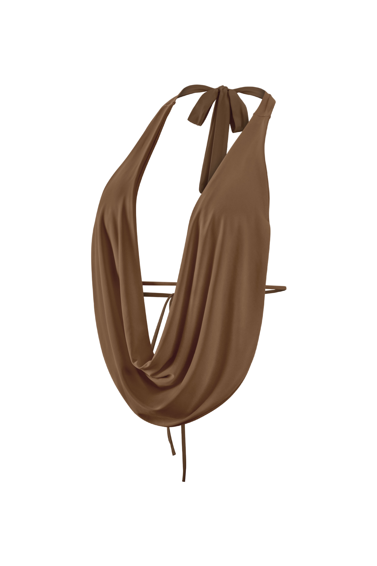 Angelica Halter Top (Dark Brown)